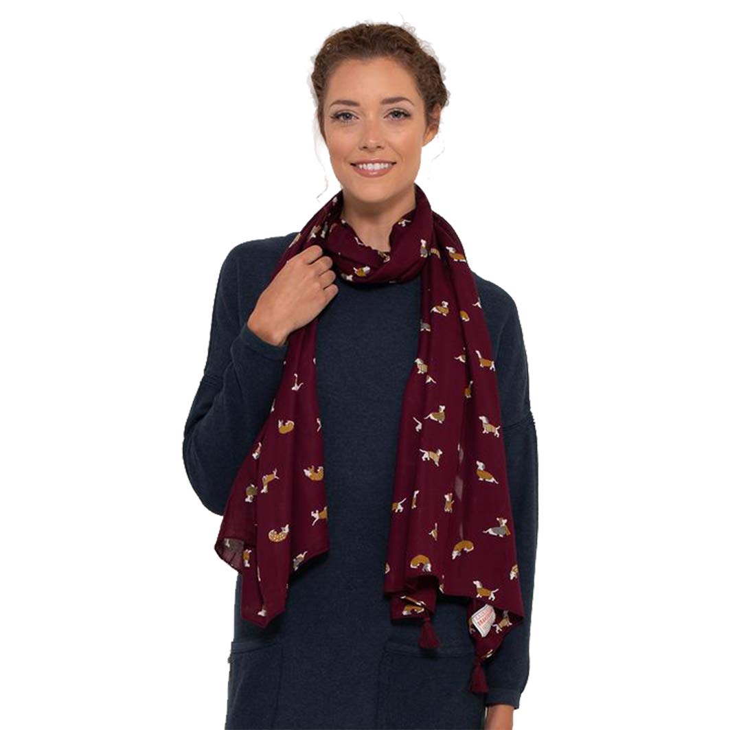 Brakeburn Sausage Dog Tassel Scarf