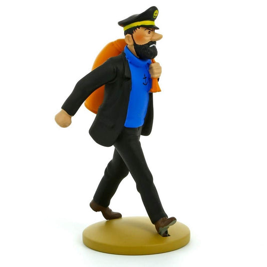 Moulinsart- Haddock Resin Figurine on Route, Black and Blue, 12 cm (42188)