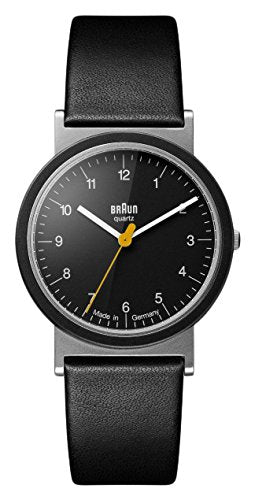BRAUN Unisex Analogue Quartz Watch with Leather Strap AW10 Return of an ICON