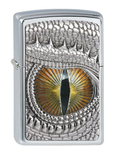 2 X Zippo lighter, Special Edition Dragon Eye, 3-D Emblem, Chrome, NEW, MIB